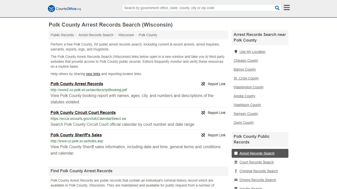 Arrest Records Search - Polk County, WI (Arrests & Mugshots)